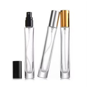Botella de Perfume de Vidrio de Lujo de 10 ml, Cuadrada/Redonda, Recargable, con Atomizador de Aluminio y Tapa - Product Image 2