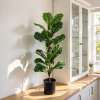 Objets décoratifs en plastique, Ficus lyrata artificiel, décoration pour événements de remise de diplômes, fêtes, cadeaux, décoration et fournitures de mariage