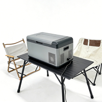 SNDN Vente en gros Mini-réfrigérateur-congélateur portable 21L pour camping et voiture, refroidissement par compresseur DC12V/24V, réfrigérateur de voiture