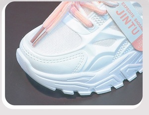 Детские дышащие кроссовки для бега, белые школьные туфли, повседневная обувь для мальчиков и девочек, кеды для детей - Product Image 6