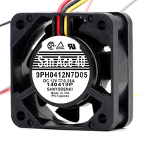 SANYO 9PH0412N7D05 DC12V 0.26A 40*40*15MM 4015 4CM Kipas Pendingin Aksial Tanpa Sikat Bantalan Bola Ganda Asli