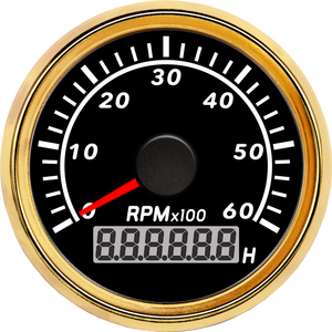 Tacómetro ECPS de 52 mm con Ocho Luces Traseras, IP67, para Motor Diésel, <span class=keywords><strong>Señal</strong></span> de Pulso de 6000 RPM, con Horómetro - Product Image 6