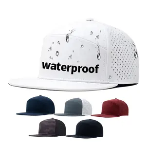 HS15 Custom Men 6 Panel Logo Baseball Non-waterproof Veracap Snapback Laser Hole Melin Trenches Hydro Waterproof Cap Hats