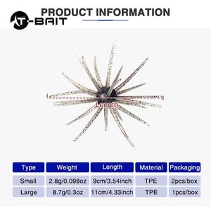 2 pcs盒装漂浮软饵触手海胆巢虫软虫鲈鱼桂鱼蛇鲶鱼 - Product Image 6