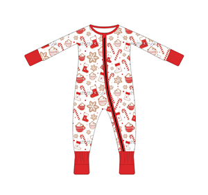 Pigiama intero <span class=keywords><strong>neonato</strong></span> premium in bambù a maniche lunghe, stampa horror teschio clown mostro Halloween, cerniera YKK, tutina morbida per neonati - Product Image 6