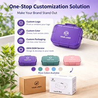 Boîte à bento portable de haute qualité pour enfants en plastique avec couverts, sans danger pour les aliments, inodore, compartimentée, pour l'école, les voyages et le camping