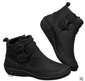 <span class=keywords><strong>Botas</strong></span> cortas neutras <span class=keywords><strong>de</strong></span> estilo europeo y americano para mujer, zapatos <span class=keywords><strong>de</strong></span> invierno, color marrón - Product Image 2