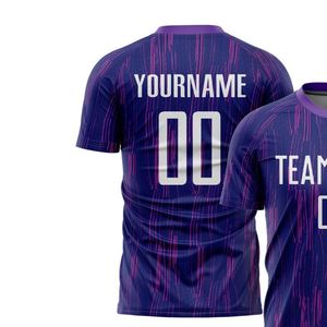 Camiseta de Fútbol Morada de Manga Corta, Transpirable, de Secado Rápido, Ligera, para Entrenamiento Deportivo y Juego en Equipo - Product Image 3