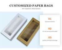 In Stock Kraft Paper Rectangular Open Window Drawer Box Socks Towels White Folding Packaging Box Gift Box
