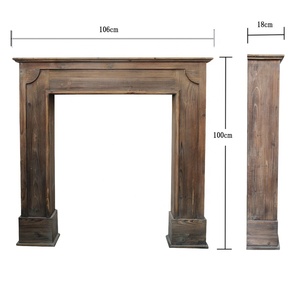 Mộc Mạc Phong Cách Châu Âu freestanding lò sưởi mantel cổ điển đau khổ gỗ trong nhà phòng khách trang trí mantel Surround - Product Image 6
