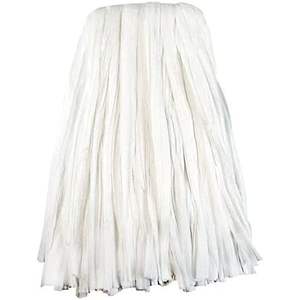 Boardwalk BWKBW2024 # 24 serpillères blanches non tissées en rayonne/polyester à extrémités coupées, 12 par carton - Product Image 1