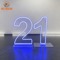 Lumières LED géantes RGB néon pour numéros et lettres de 3 et 4 pieds pour les fêtes, mariages, anniversaires, événements de remise de diplômes