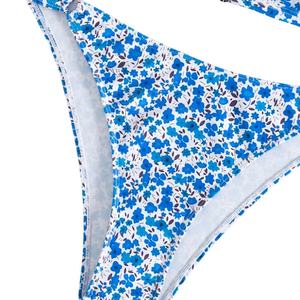 Traje de Baño de Dos Piezas con Estampado Floral y Logotipo Personalizado, Bikini con Decoración de Joyería y Patrón de Leopardo para Mujer - Product Image 4