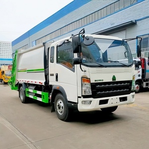 HOWO Garbage Collection and Transfer Vehicle 4x2 7cbm High-Capacity Compactor Garbage Truck for Sale - Product Image 1