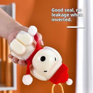 Botella de Jugo/Té con Leche con Diseño de Cachorro de Dibujos Animados, 350ml/500ml, Desechable, PET, Apta para Lavavajillas, con Pajita y Tapa, Aislamiento Térmico, Venta Directa - Product Image 4