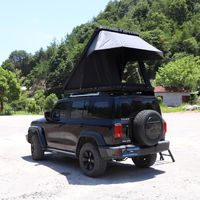 Tente de toit de voiture pliable à coque rigide triangulaire, imperméable, plus grande surface pour le camping, les voyages en plein air