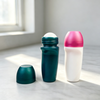 Flacon applicateur à bille roulante de 50 ml, nouveau format, en plastique, pour déodorant anti-transpirant, parfum, huile essentielle