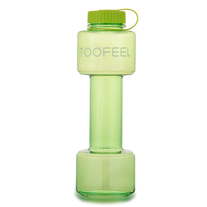 YIWU 710ml Creative Dumbbell Water Bottle 2017 New BPA-Free Tritan Plastic Drinkware Promotional Item