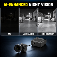 Kamera FPV Caddx Infra 1500TVL Zero Lux Night Vision Hitam Putih Lensa 2.8mm PAL CVBS MIPI CSI 5V-20V untuk Drone DIY