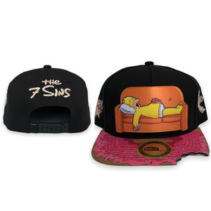 Factory Wholesale Cross-border <strong>Supply</strong> Polyester Cartoon Corner Bite Fashion 6-panel Baseball Cap Adult Casual Sports Flat - Product Image 3