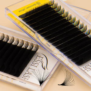 Extensions de cils en soie de cachemire noir mat ESSI LASH, ensembles de <span class=keywords><strong>maquillage</strong></span> individuels à marque privée, extensions de cils - Product Image 2