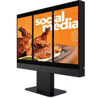 Écran LCD numérique LDZdisplay 55 pouces 4K 2500 nits à double écran pour menu drive-thru pour restaurants