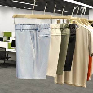 Pantalones Cortos de Verano para Hombre, de Alta Gama, Transpirables, con Cordón Ajustable, Logotipo Frontal, Estilo Vintage, Casual de Negocios, Elásticos en Cuatro Direcciones - Product Image 2