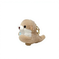 Porte-clés en peluche Otter Fish mignon, pendentif créatif pour sac à main, sac à dos et clés de voiture