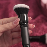 Pinceau de maquillage double tête en gros, manche en aluminium, pinceau à poudre moelleux pour estomper et estomper le correcteur, outil de maquillage portable