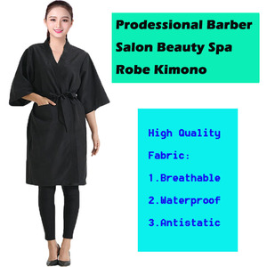 Bata de Peluquería Profesional Térmica e Impermeable para Mujer, con Logotipo Personalizado, para Cuello Alto, para Clientes de Belleza, Kimono de Peluquería, Spa, Salón - Product Image 5