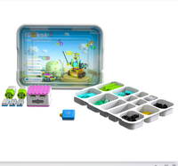 ICQbot, juego de Robot de codificación interactivo de alta calidad, electrónica de plástico, modelo de ladrillo DIY, juguete educativo de construcción embalado en caja