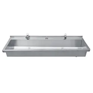 304 Stainless Steel Single Bowl Long Wash Basin Restaurant Industrial Kitchen Sink