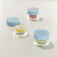Pot en plastique PMMA à double paroi avec gobelet intérieur en PP 15ml 30ml pour crème, crème pour les yeux, fond de teint, maquillage, contenant cosmétique