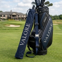 Parapluie de golf de luxe haut de gamme, double couche, grand, résistant au vent, semi-automatique, avec logo personnalisé pour accessoires de golf de marque