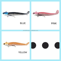 MISTER LURE appât de pêche en plastique souple, silicone, PVC, eau salée coulant, méné noir