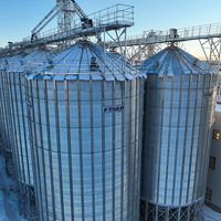Grande grange 3000 tonnes de réservoir de fond de trémie de stockage de grain de blé d'entrepôt d'isolation en acier galvanisé