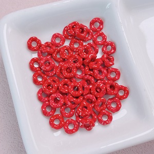 Nouvelles perles acryliques en forme de donut de 6,3 mm, épaisses, pastel, à grand trou, ondulées, pour la fabrication de bijoux, porte-clés et chaînes de téléphone, en vrac - Product Image 2