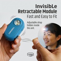 Lampe frontale rétractable rechargeable USB-C 400LM avec étui de charge portable