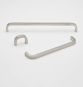 Hot Sale Solid Brass Kitchen Cabinet Handle C U Shaped Bronze Black <strong>Gold</strong> Brushed Nickel Wardrobe Door Handles - Product Image 1