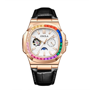 ONOLA 3855CH Montre connectée mécanique de luxe de haute qualité avec phases lunaires, étanche, pour hommes - Product Image 4