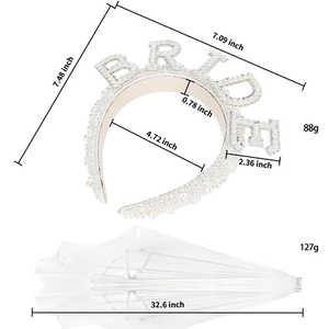 Go Party <span class=keywords><strong>Despedida</strong></span> <span class=keywords><strong>de</strong></span> <span class=keywords><strong>soltera</strong></span> Decoraciones Regalo <span class=keywords><strong>de</strong></span> <span class=keywords><strong>despedida</strong></span> <span class=keywords><strong>de</strong></span> <span class=keywords><strong>soltera</strong></span> Perla <span class=keywords><strong>Diadema</strong></span> <span class=keywords><strong>de</strong></span> novia <span class=keywords><strong>con</strong></span> <span class=keywords><strong>velo</strong></span> TRIBE GRAD MRS WIFEY Banda <span class=keywords><strong>para</strong></span> el cabello <span class=keywords><strong>Velo</strong></span> - Product Image 3