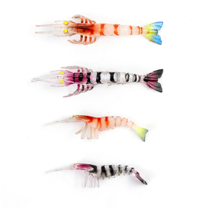 Prix d'usine Leurre souple artificiel crevette en PVC 50mm 3.7g <span class=keywords><strong>pour</strong></span> la pêche en eau douce, leurre de fond <span class=keywords><strong>pour</strong></span> achigan et snapper - Product Image 3