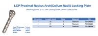 Plaque de blocage du radius proximal CANWELL 2.4 pour la fixation des fractures radiales du cou, chirurgie des traumatismes du coude, fournisseur OEM, fabricant