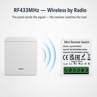 Module d'interrupteur intelligent RF433 électrique mini 16A sans câblage, récepteur mural télécommandé, interrupteur panneau sans fil adhésif pour