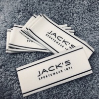 Logo personnalisé de haute qualité étiquette de tissu de vêtement coton biologique vêtements Jacquard haute densité étiquette tissée en satin étiquettes tissées de vêtements
