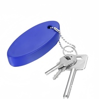 Porte-clés flottant bleu personnalisé avec logo, porte-clés ovale marin, porte-clés flottant pour la pêche, le surf, la navigation, les activités de plein air