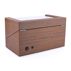 MC Protective Boîte à <span class=keywords><strong>montres</strong></span> électrique de luxe à 4 emplacements, rectangulaire, avec remontoir silencieux, revêtement en similicuir suédé et écran d'affichage, pour <span class=keywords><strong>montres</strong></span> US - Product Image 2