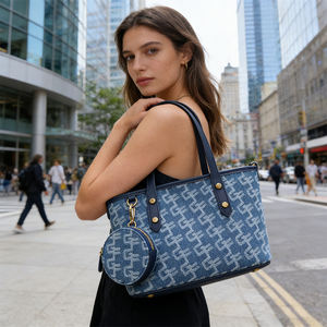 Sac fourre-tout mini personnalisé pour femme, sac à bandoulière en jean, petit sac à main bandoulière avec pochette à monnaie, fabricant OEM - Product Image 1