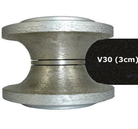 Fraise à profil en diamant en forme de V de 30 mm JDK pour bordure de granit avec filetage 5/8"-11