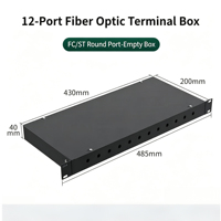 Boîtier terminal optique rotatif mini ODF FTTH 1U/2U UPC 4-12 ports 24 fibres LC/SC, montage en rack, panneau de brassage 72 ports câblé LAN